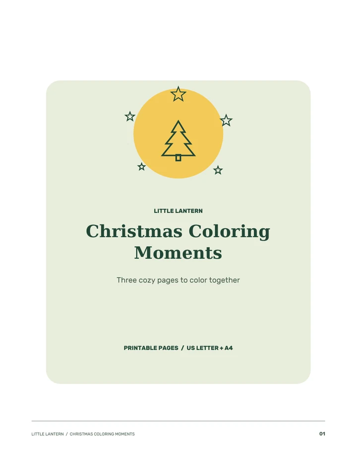 Christmas Coloring Moments — page 1