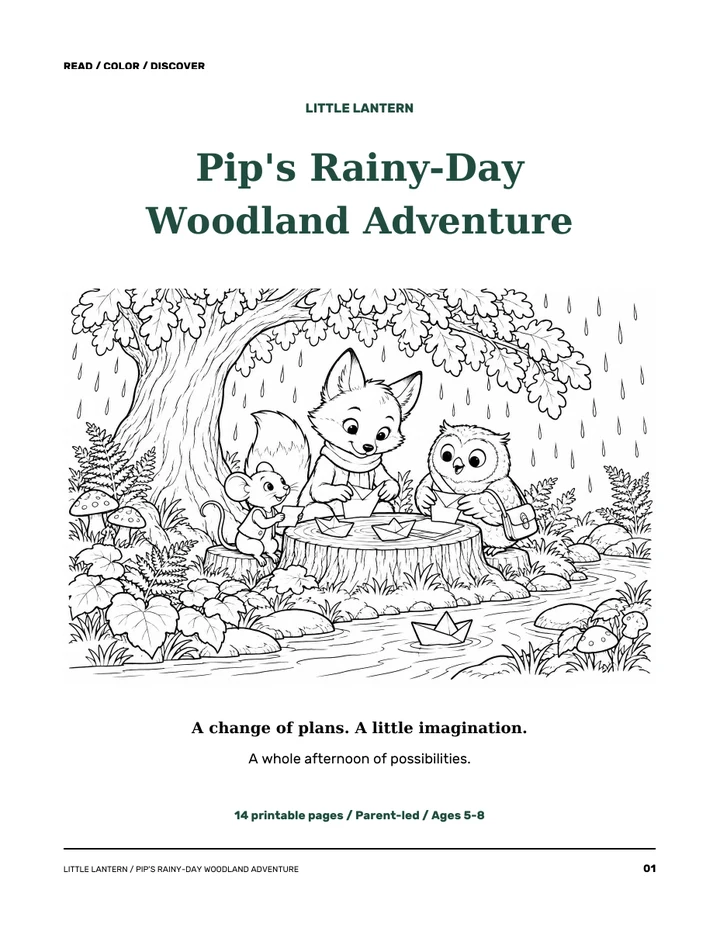 Pip’s Rainy-Day Woodland Adventure — page 1